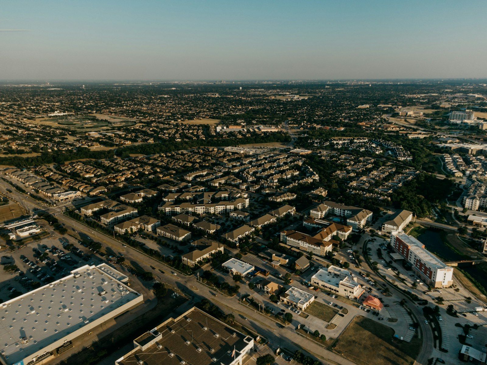 Aerial view of a Frisco, Texas neighborhood