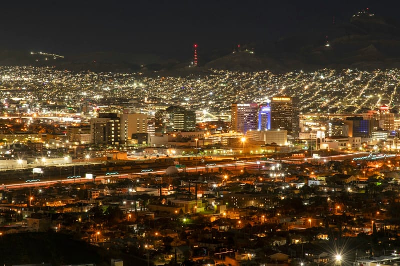 El Paso city lights at night
