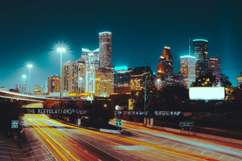 Houston skyline at night