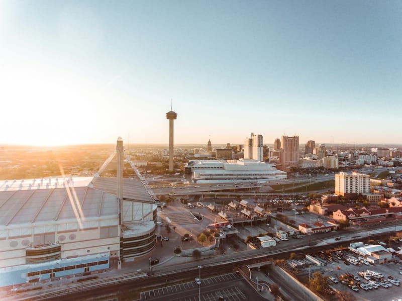 Aerial view of San Antonio, Texas